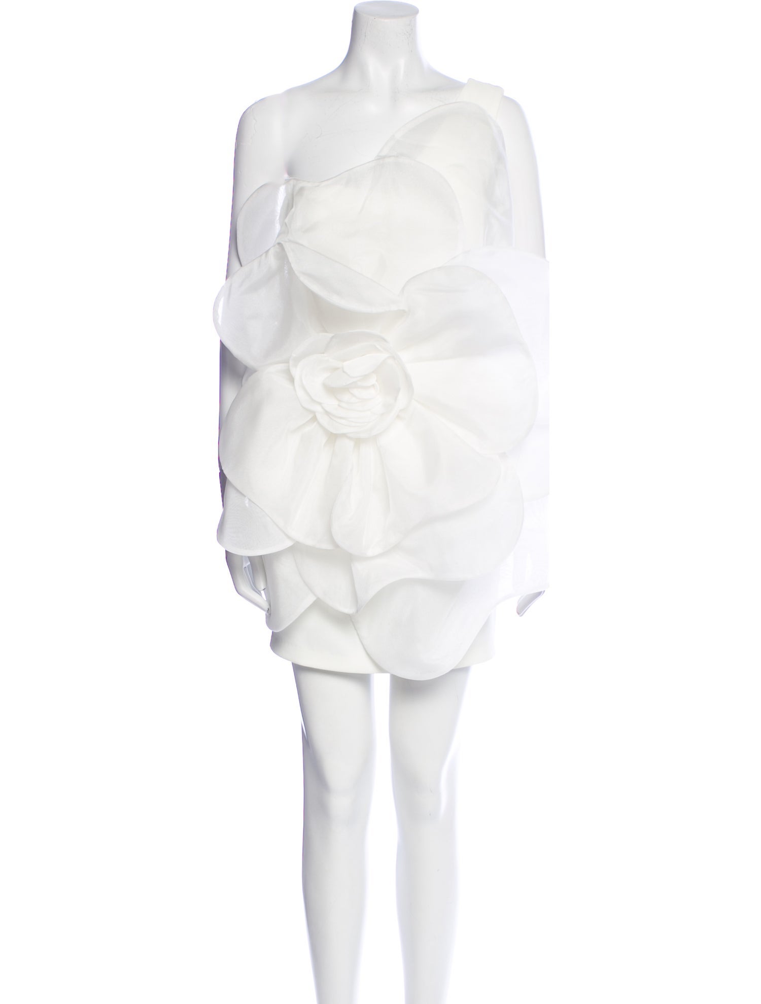 Tarik Ediz One-Shoulder Mini Dress