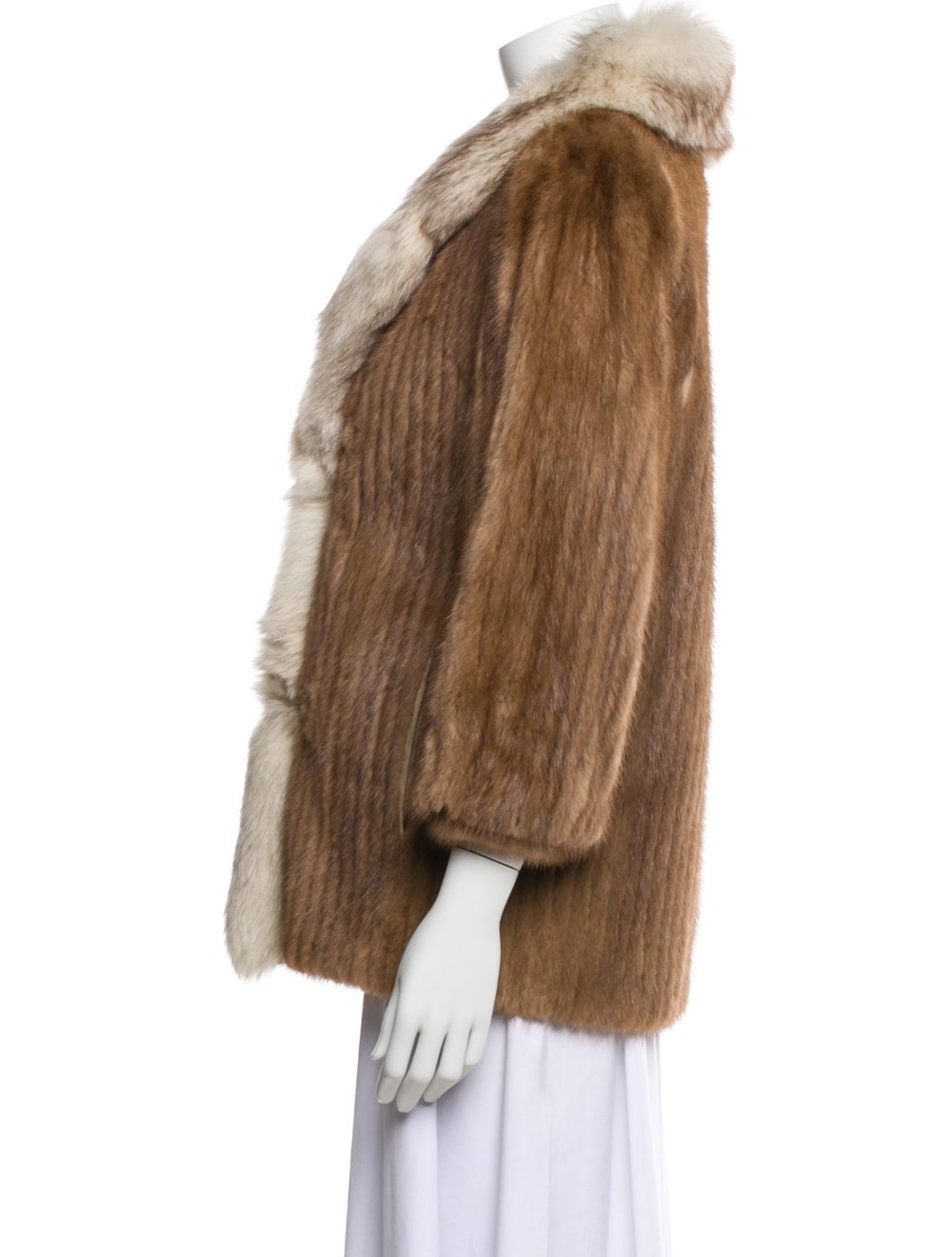The Evans Collection Colorblock Pattern Faux Fur … - image 2