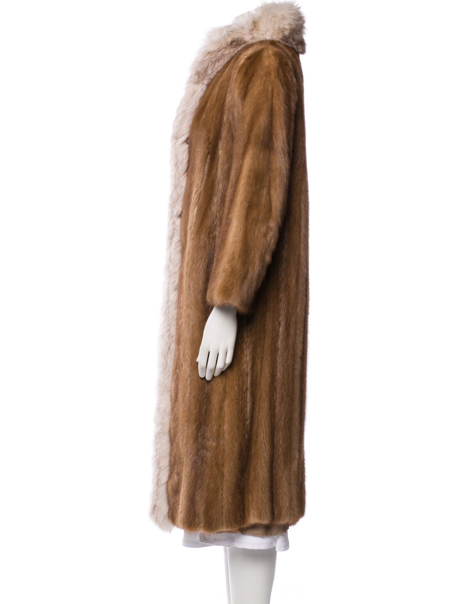 The Evans Collection Vintage Fox Trimmed Mink Coat Fur Coat
