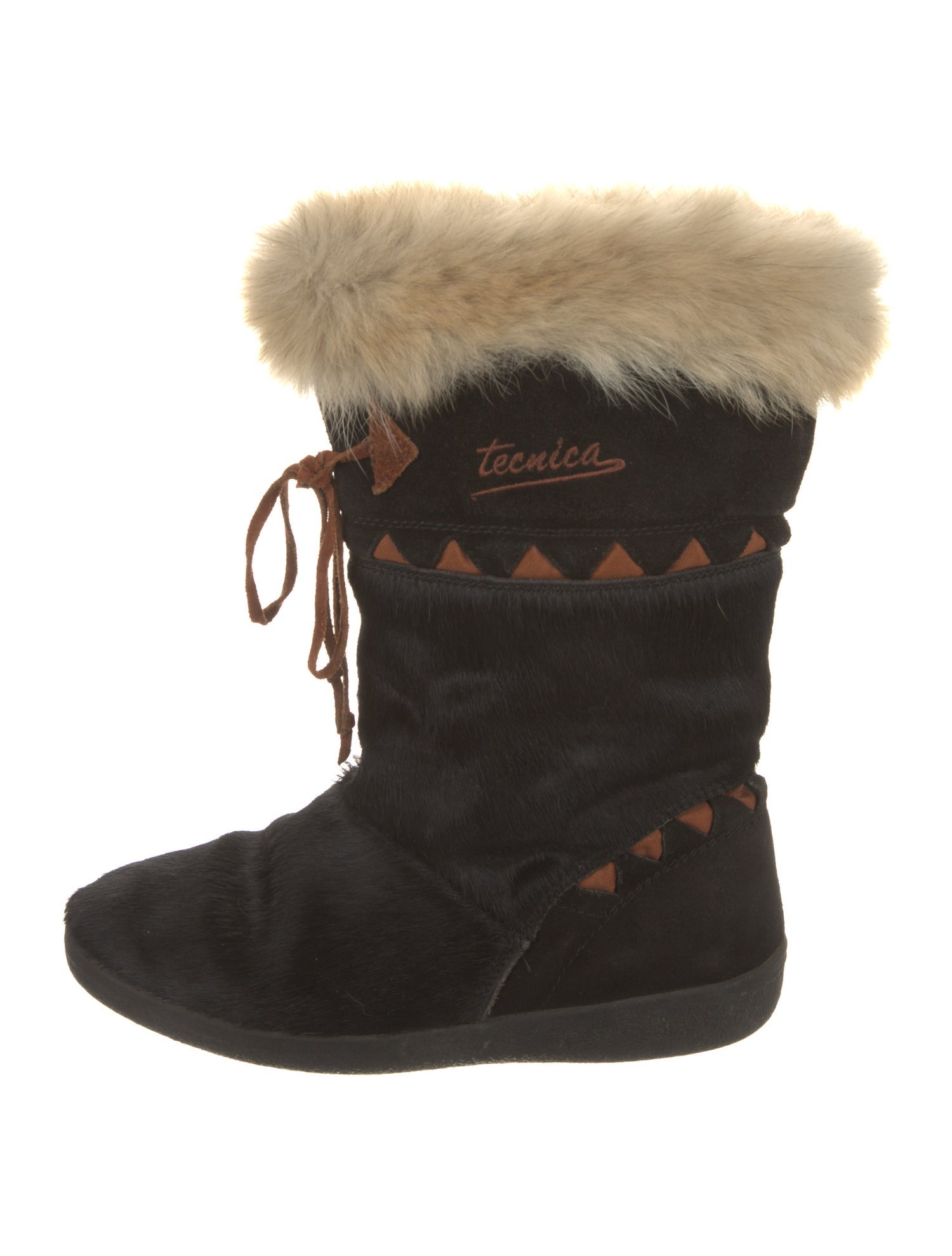 Tecnica Ponyhair Printed Lace-Up Boots
