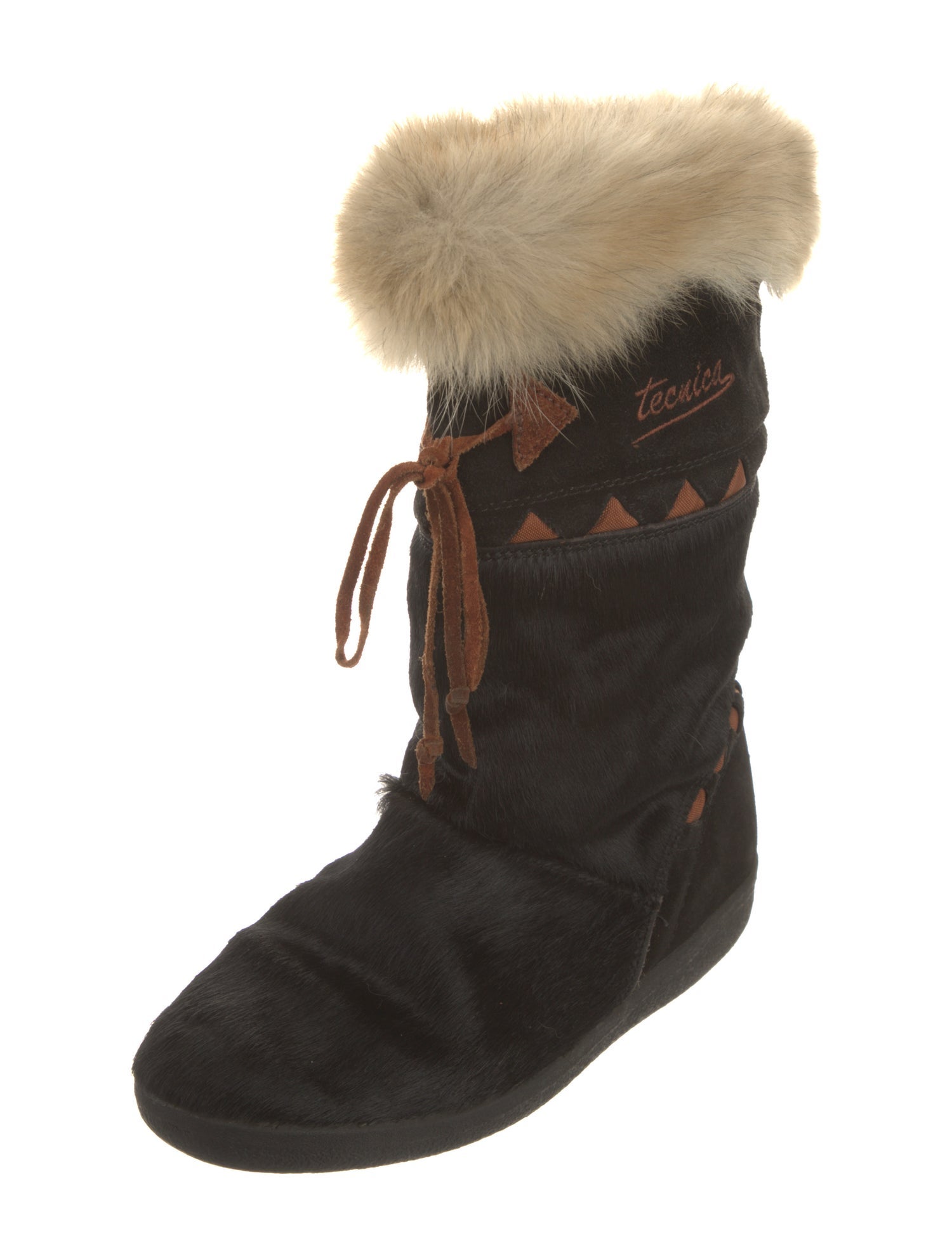 Tecnica Ponyhair Printed Lace-Up Boots