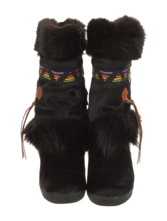 Tecnica Fur Lace-Up Boots