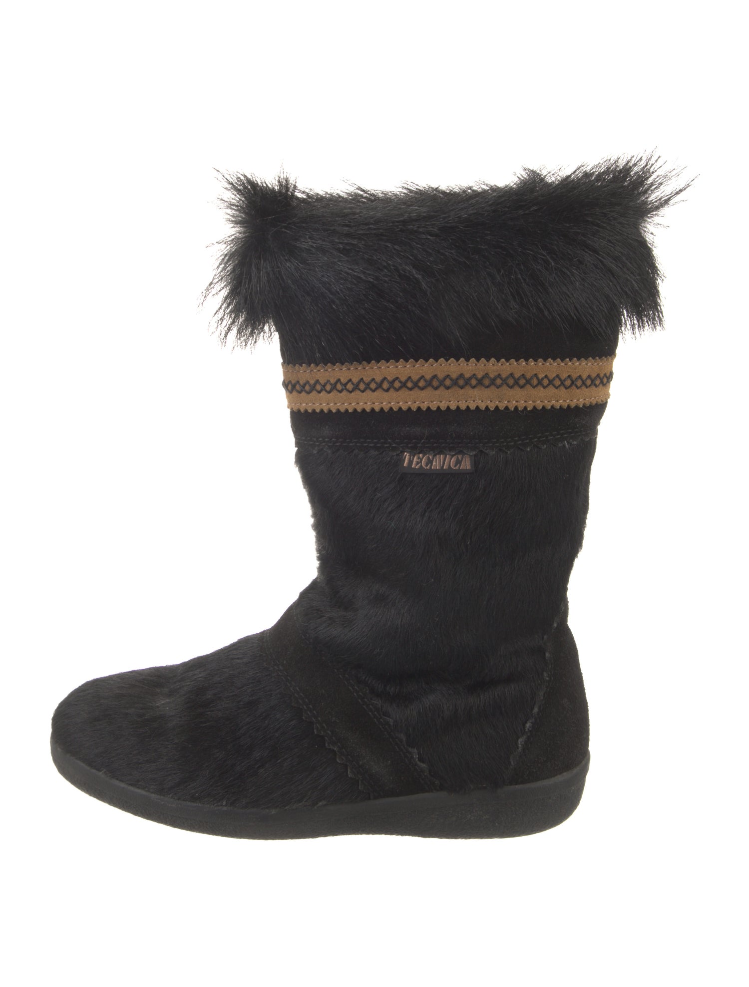 Tecnica Ponyhair Colorblock Pattern Boots