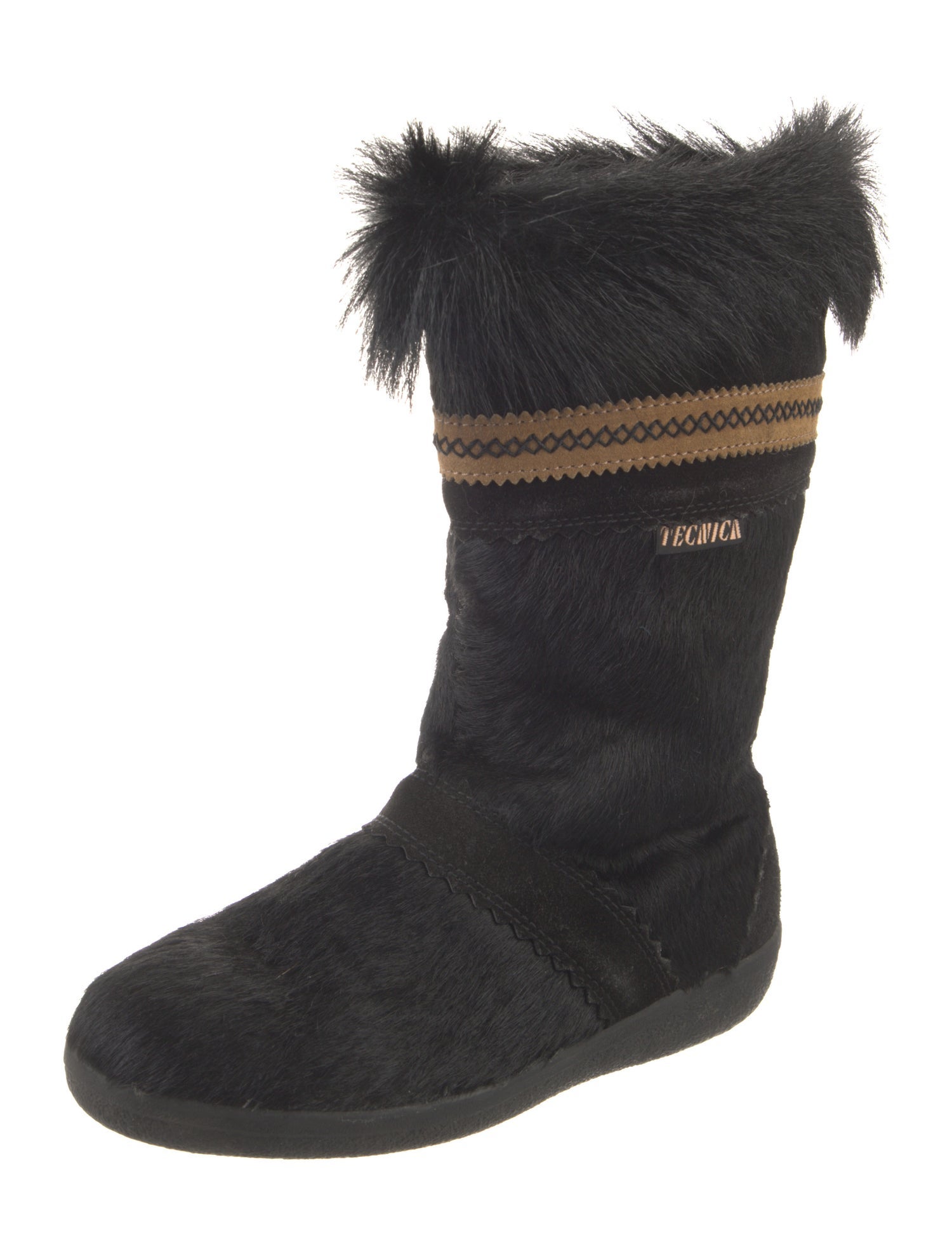 Tecnica Ponyhair Colorblock Pattern Boots