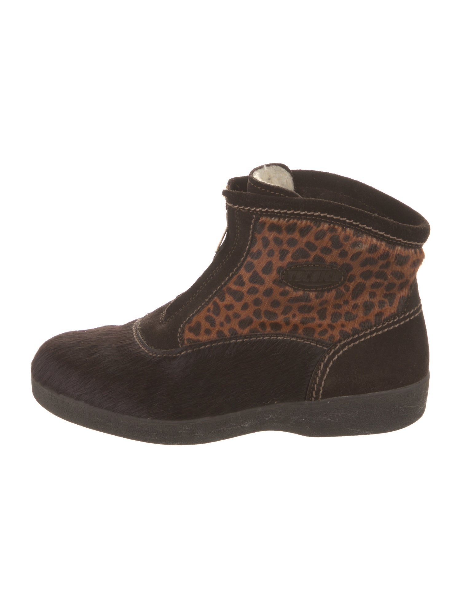 Tecnica Ponyhair Animal Print Lace-Up Boots