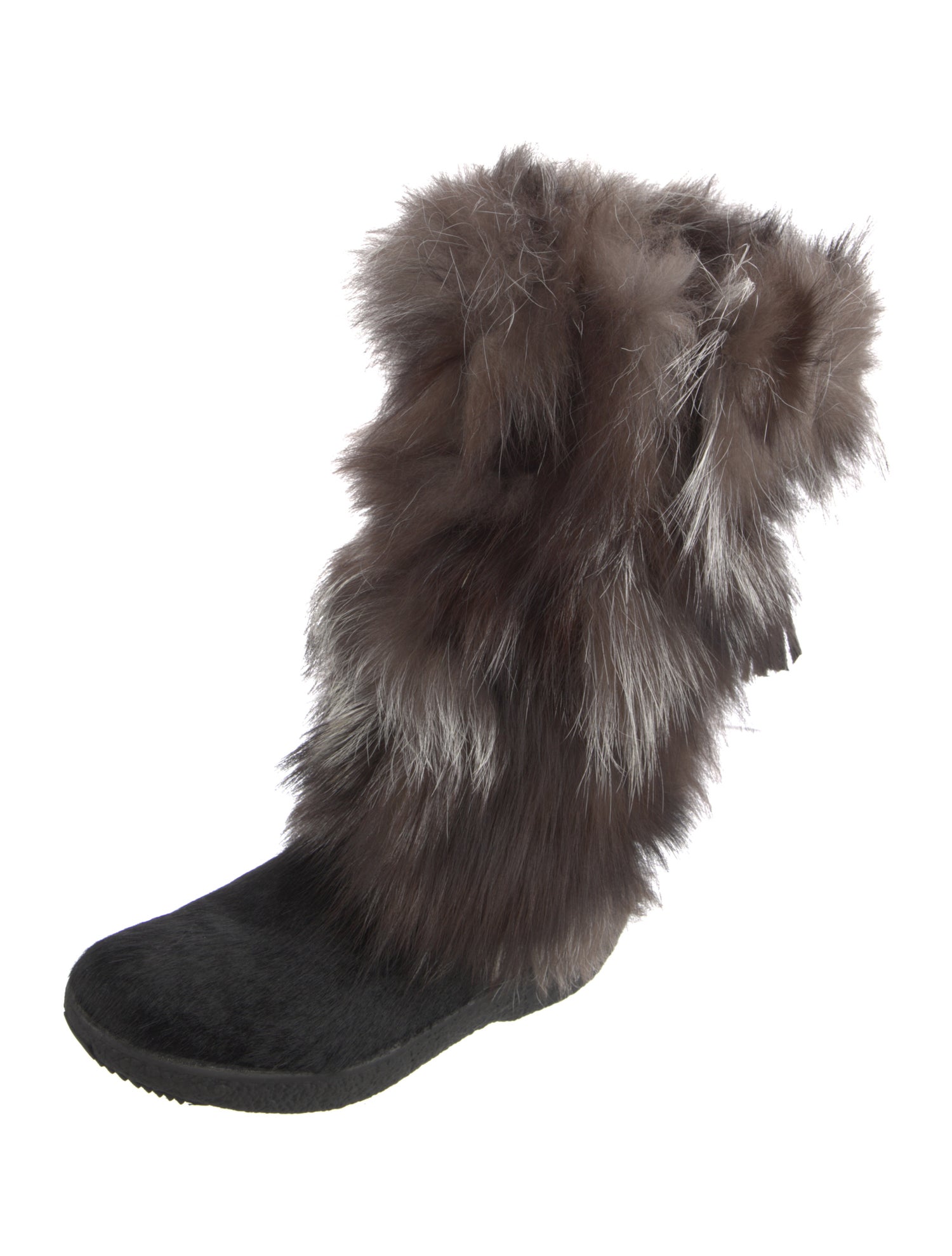 Tecnica Fur Tassel Accents Boots