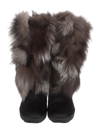 Tecnica Fur Tassel Accents Boots