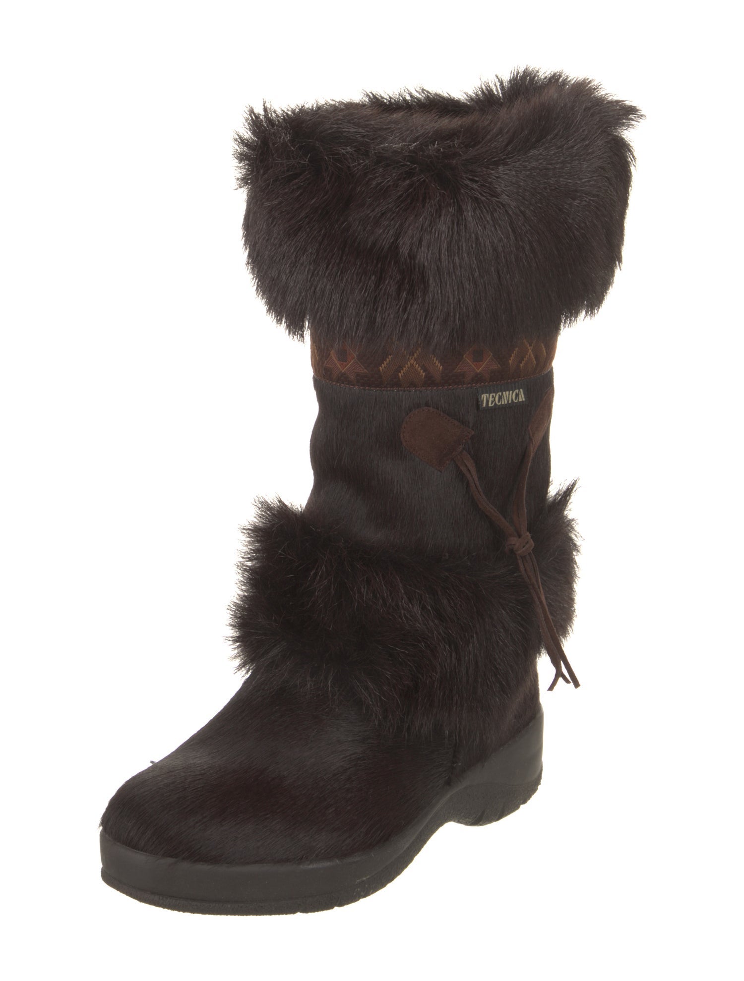 Tecnica Ponyhair Lace-Up Boots