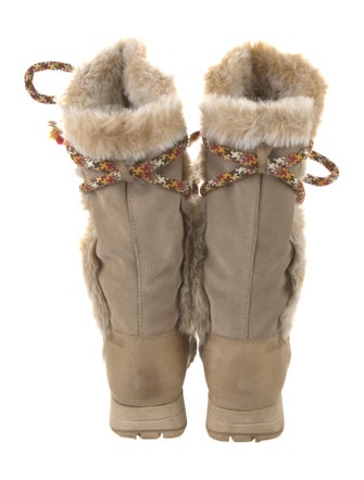 Tecnica Suede Colorblock Pattern Lace-Up Boots