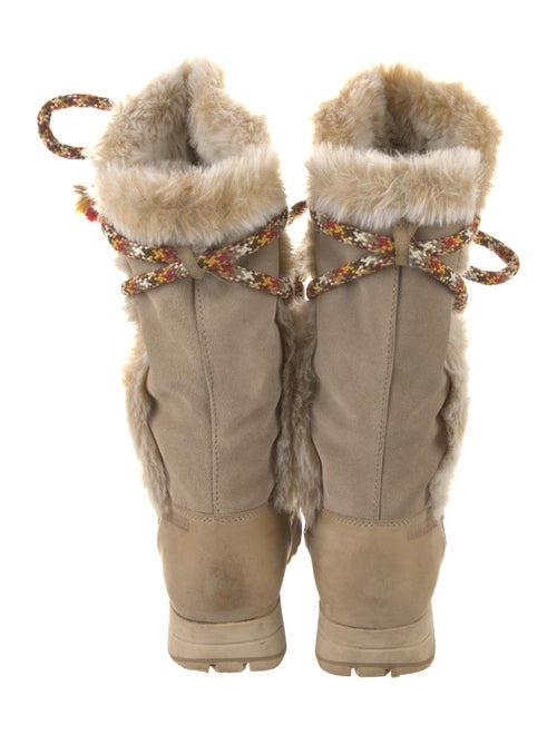 Tecnica Suede Colorblock Pattern Lace-Up Boots