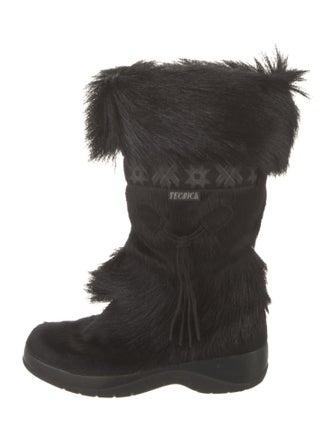 Tecnica Fur Fur Trim Lace-Up Boots