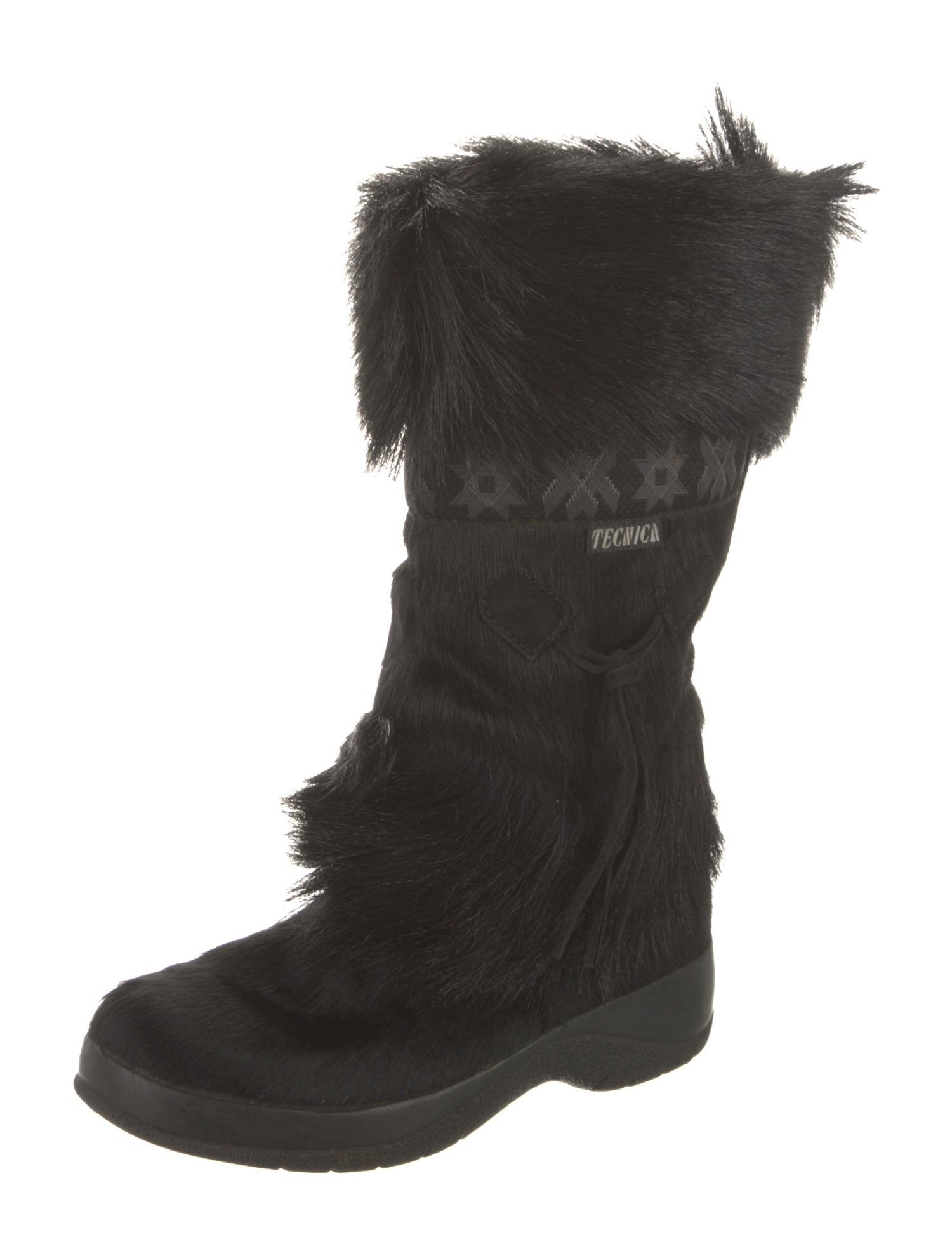 Tecnica Fur Fur Trim Lace-Up Boots