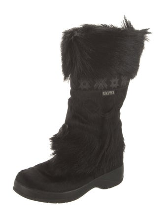Tecnica Fur Fur Trim Lace-Up Boots