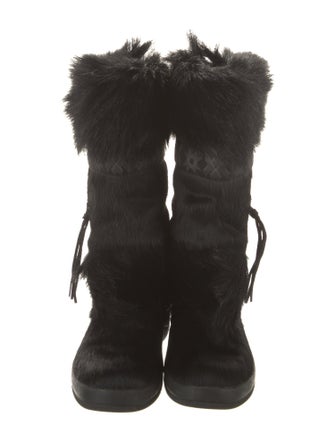 Tecnica Fur Fur Trim Lace-Up Boots
