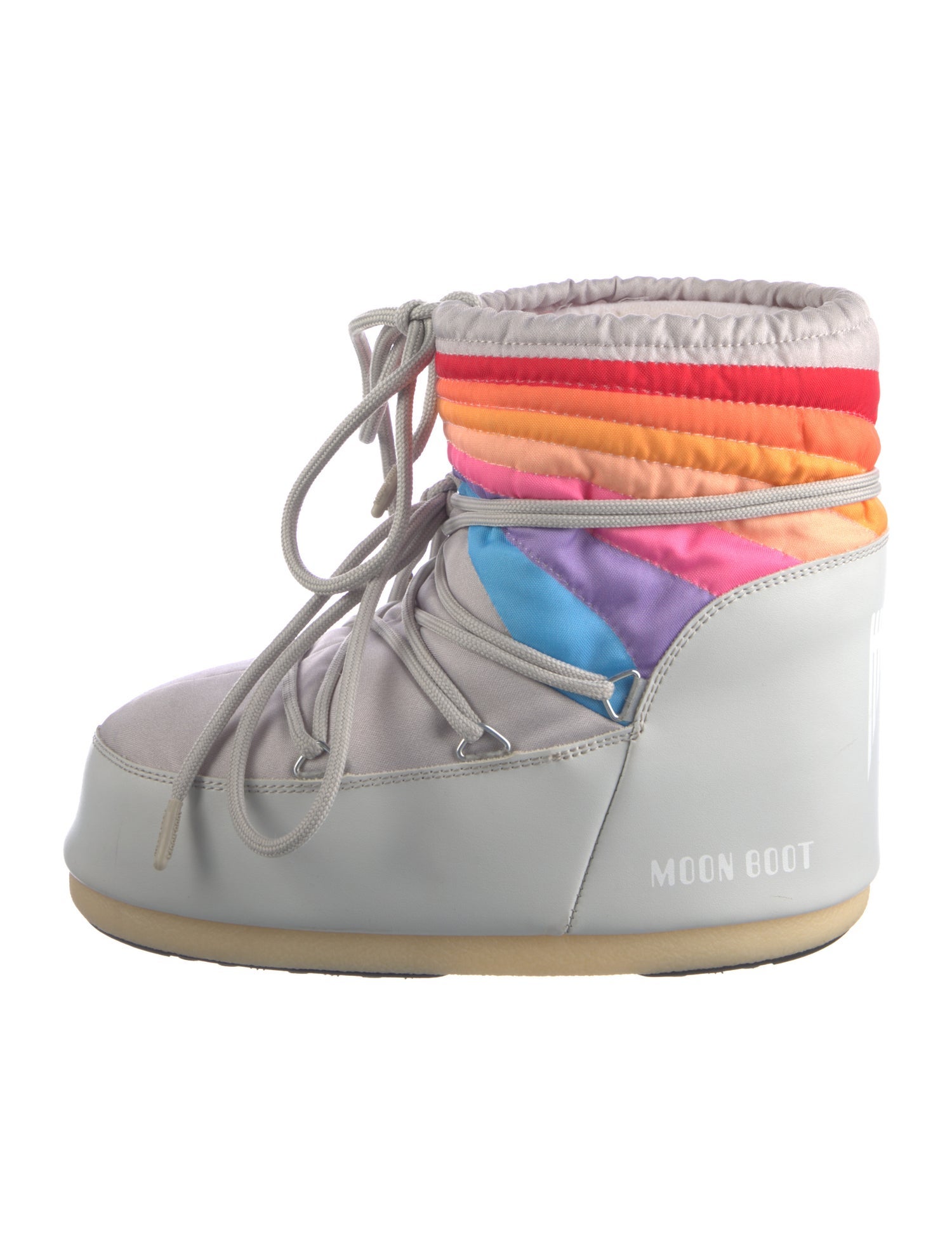 Tecnica Nylon Colorblock Pattern Lace-Up Boots