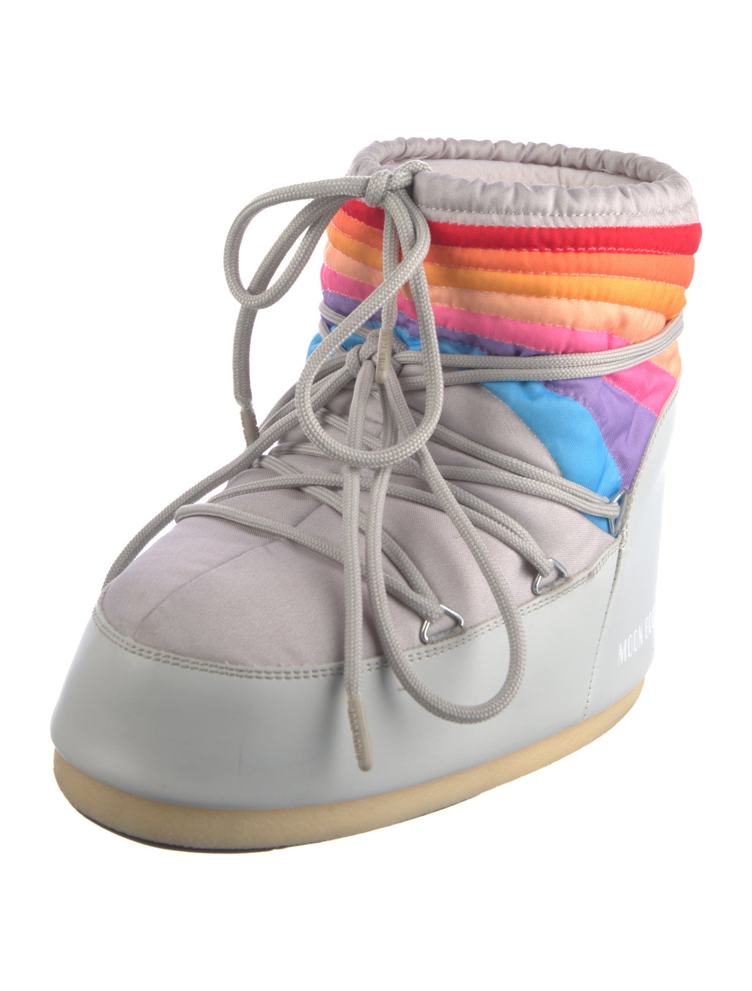 Tecnica Nylon Colorblock Pattern Lace-Up Boots