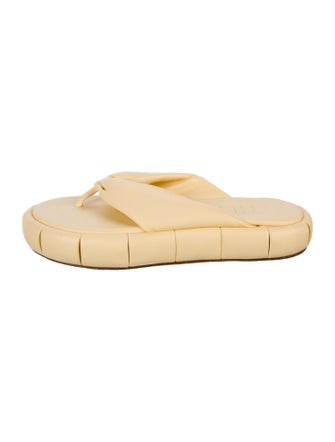 Themoirè Vegan Leather Flip Flops