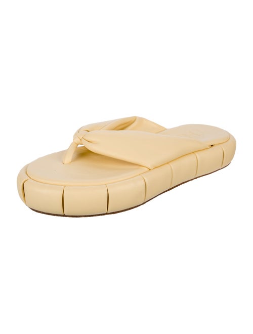 Themoirè Vegan Leather Flip Flops