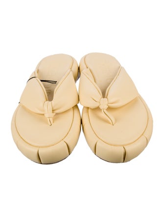 Themoirè Vegan Leather Flip Flops