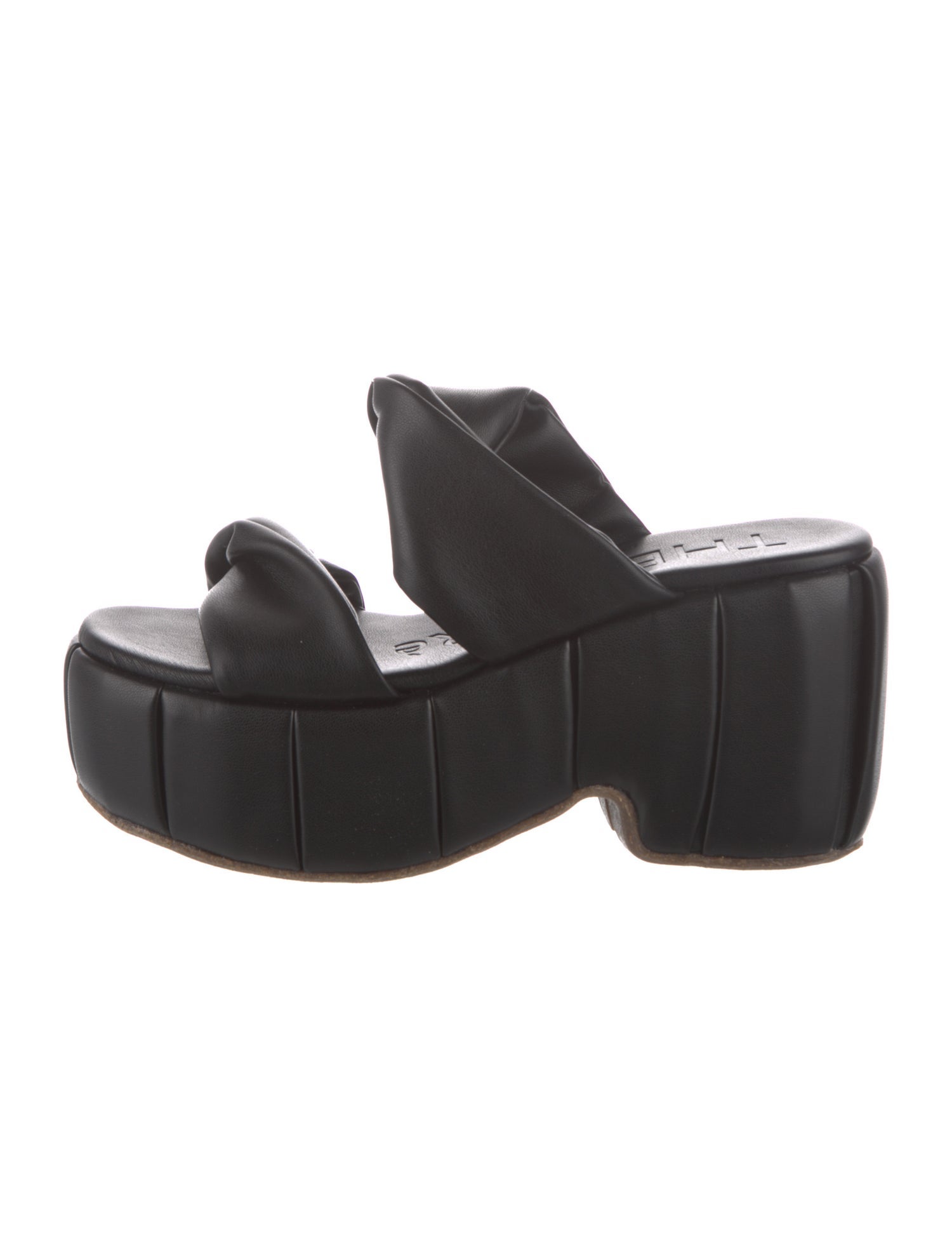 Themoirè Leather Slides