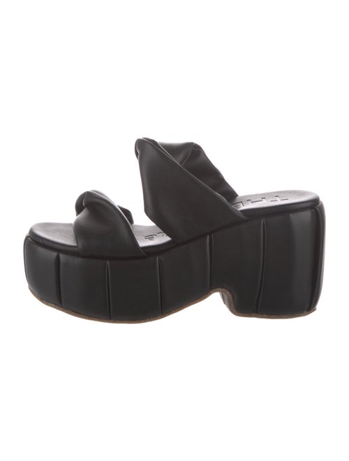 Themoirè Leather Slides