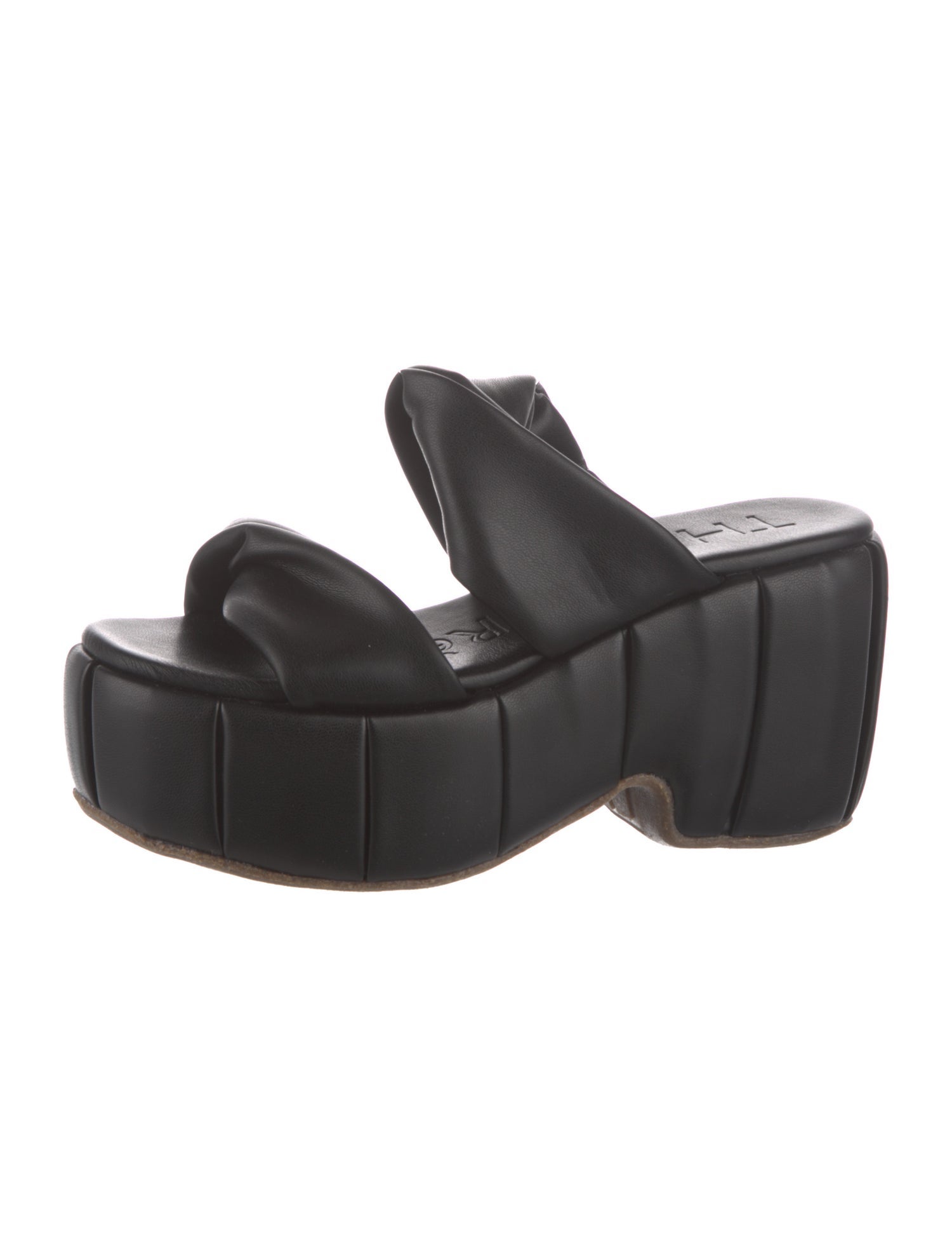 Themoirè Leather Slides