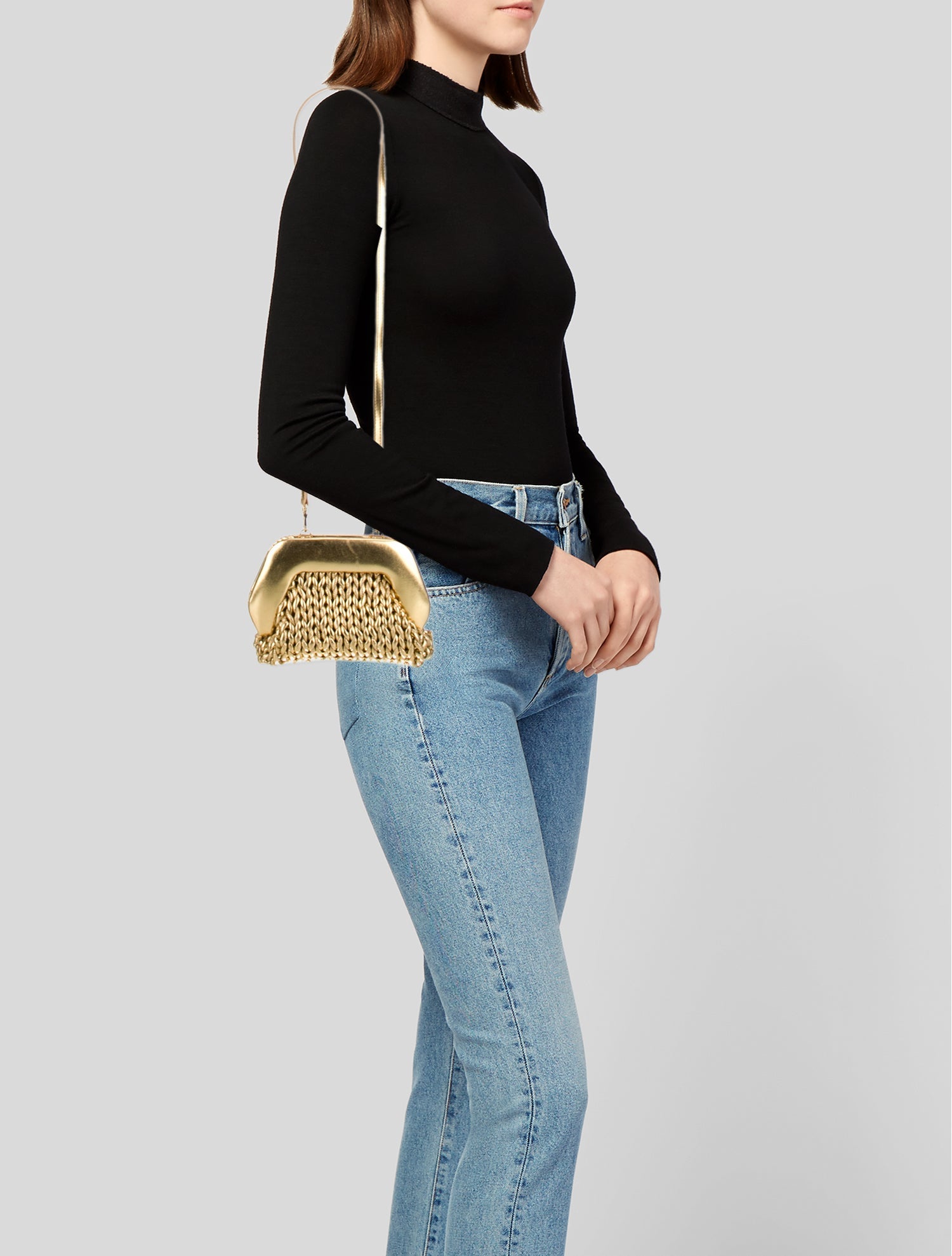 Themoirè Leather Crossbody Bag
