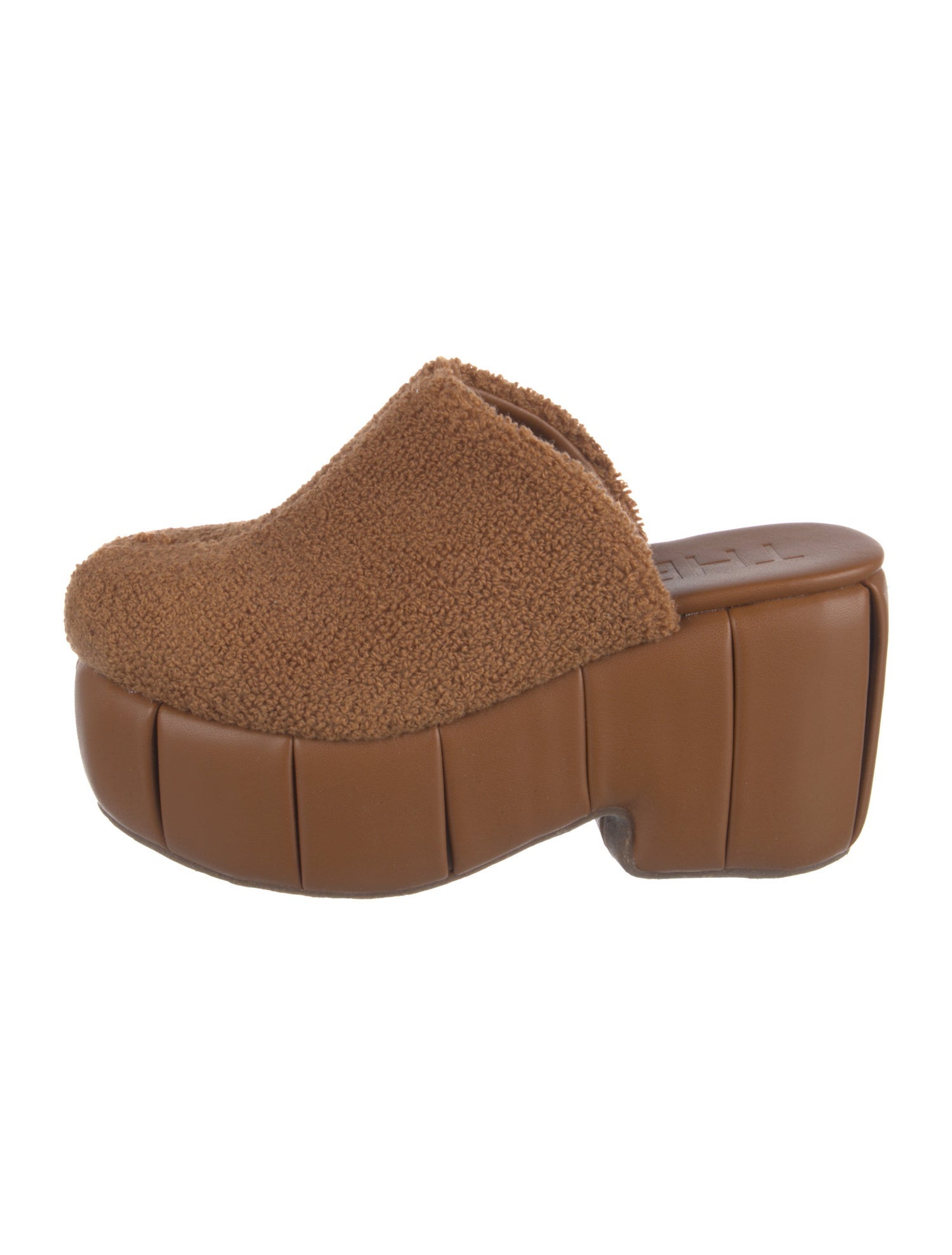 Themoirè Shearling Mules