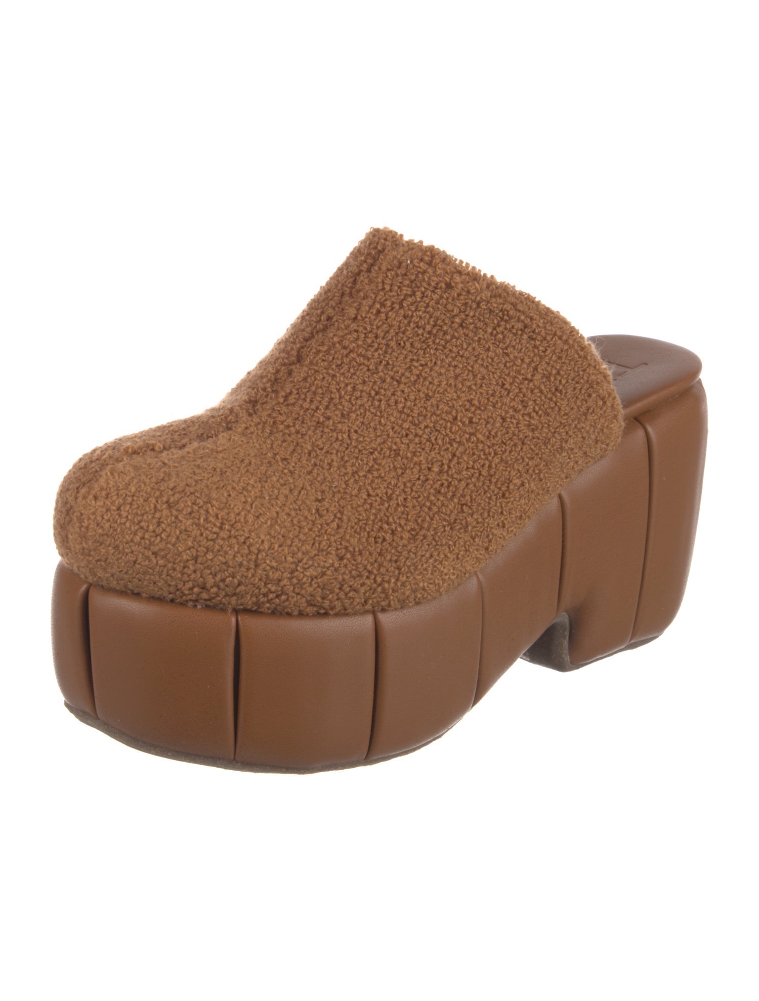 Themoirè Shearling Mules