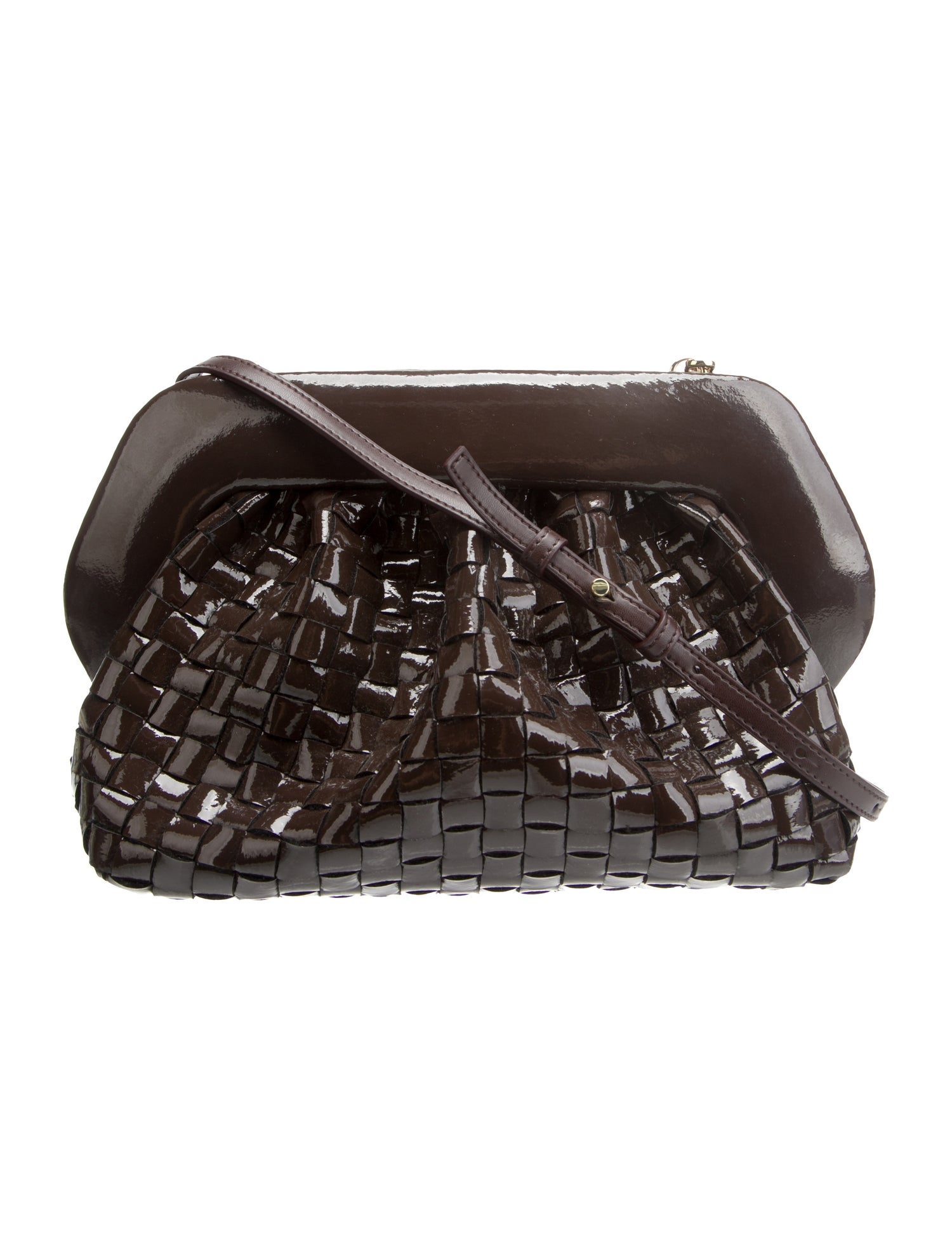 Themoirè Vegetarian Patent Leather Crossbody Bag