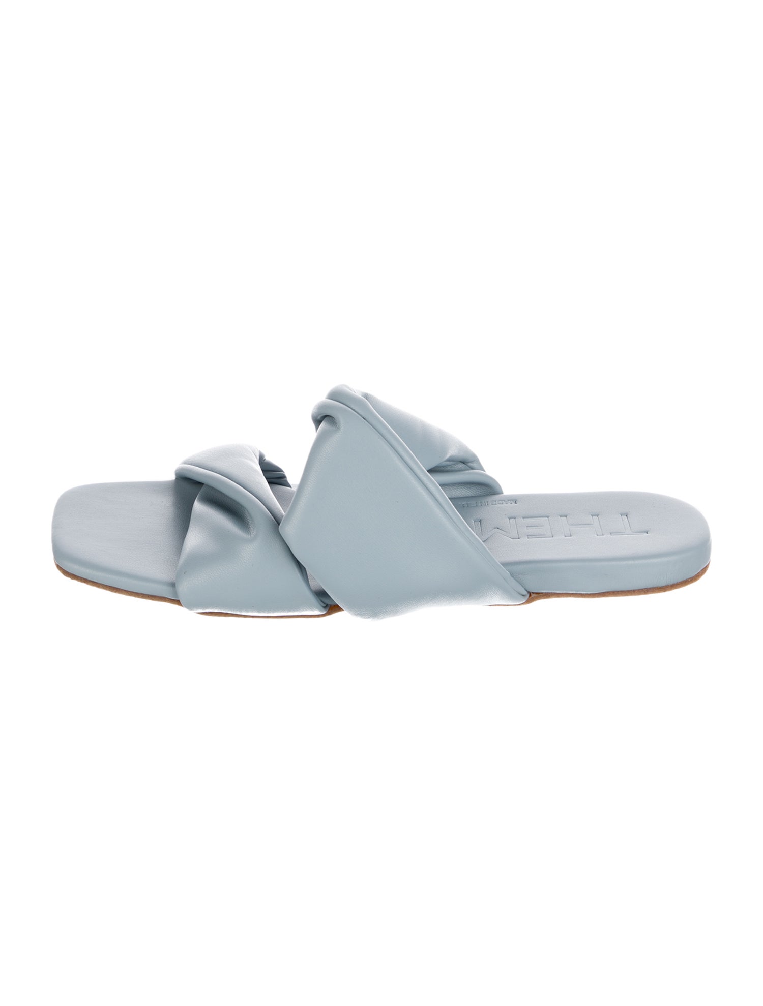 Themoirè Leather Slides