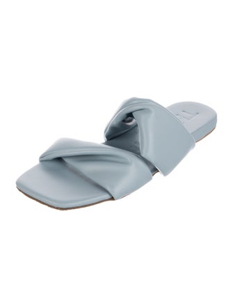 Themoirè Leather Slides