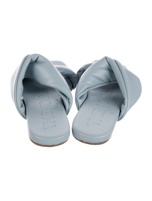 Themoirè Leather Slides