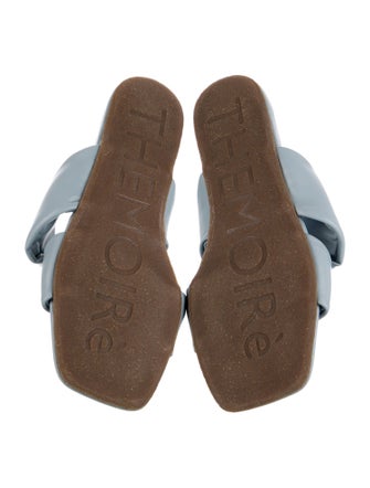 Themoirè Leather Slides