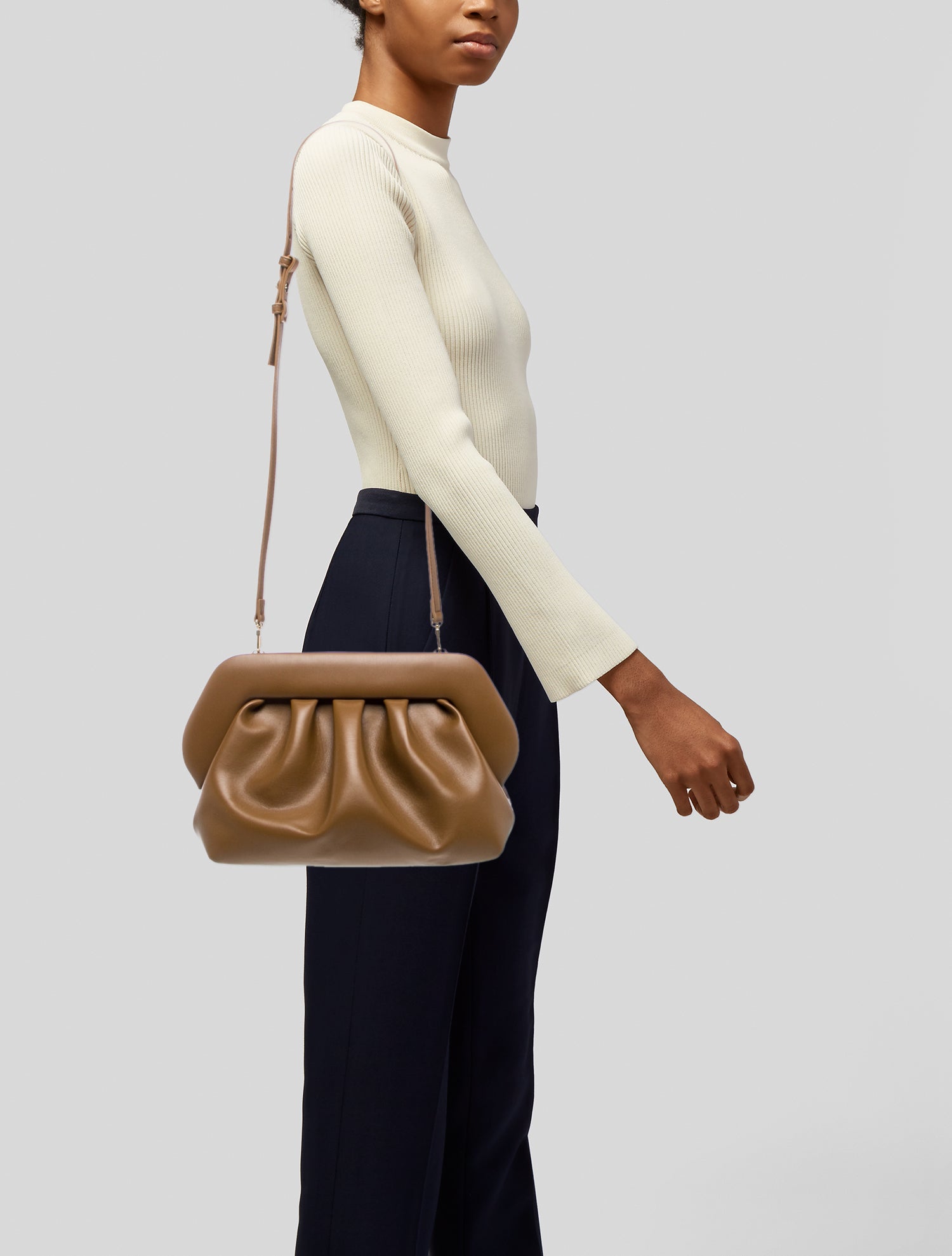 Themoirè Leather Shoulder Bag