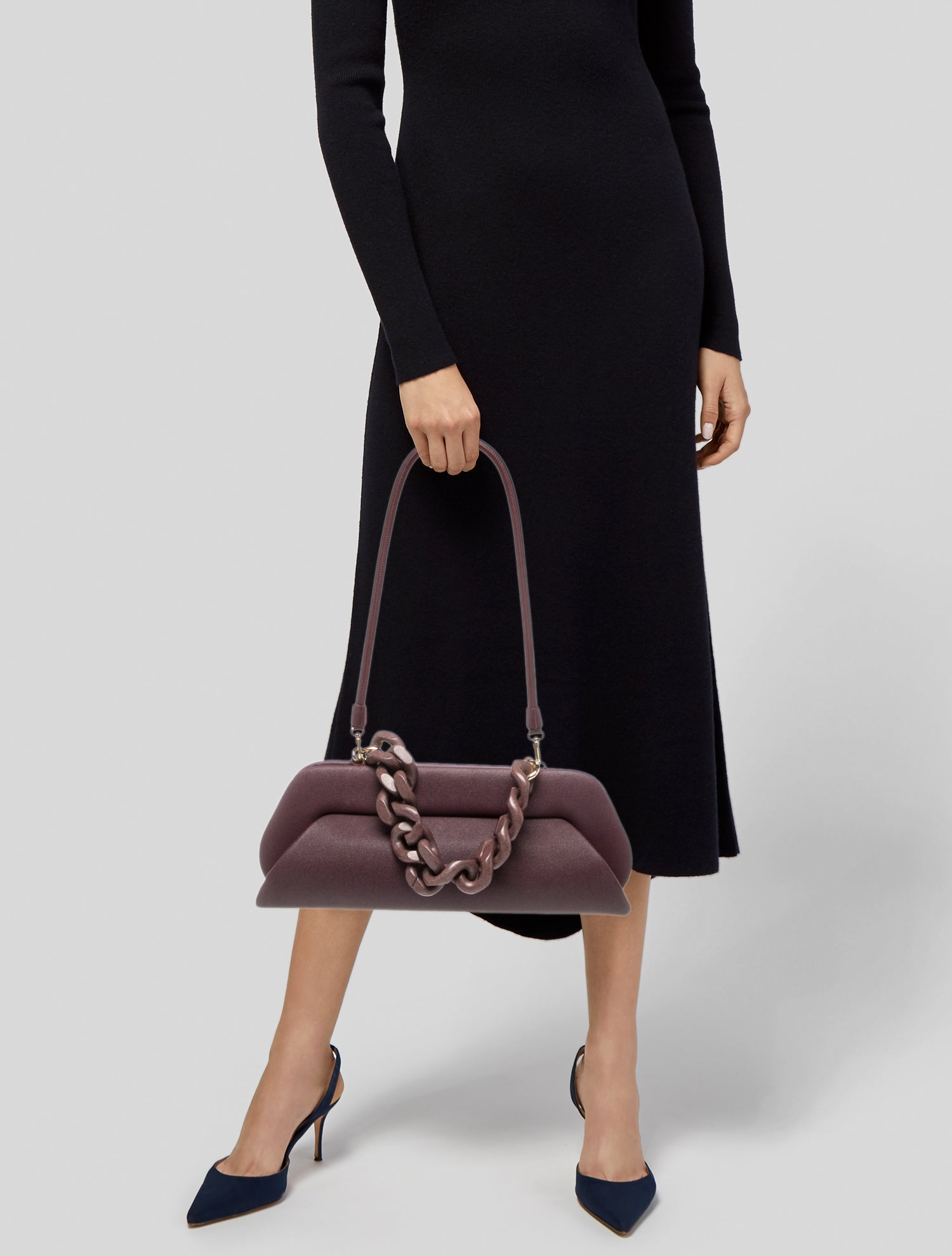 Themoirè Leather Shoulder Bag