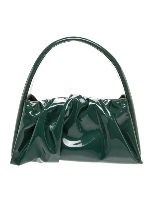 Themoirè Patent Leather Top Handle Bag