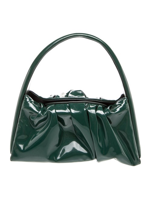 Themoirè Patent Leather Top Handle Bag
