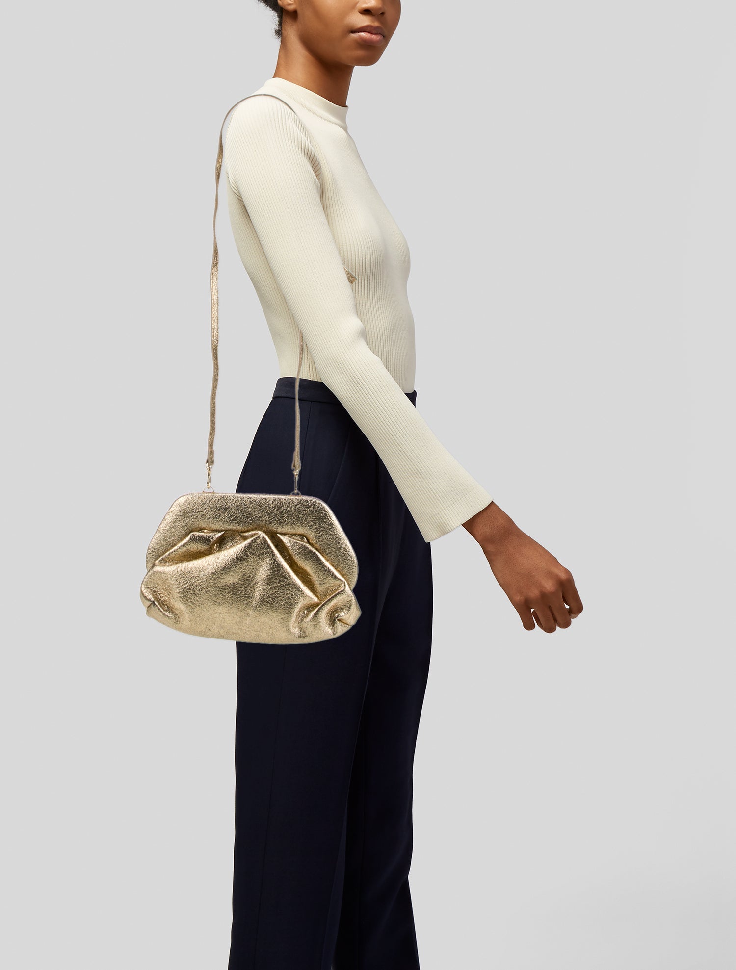 Themoirè Leather Minaudière