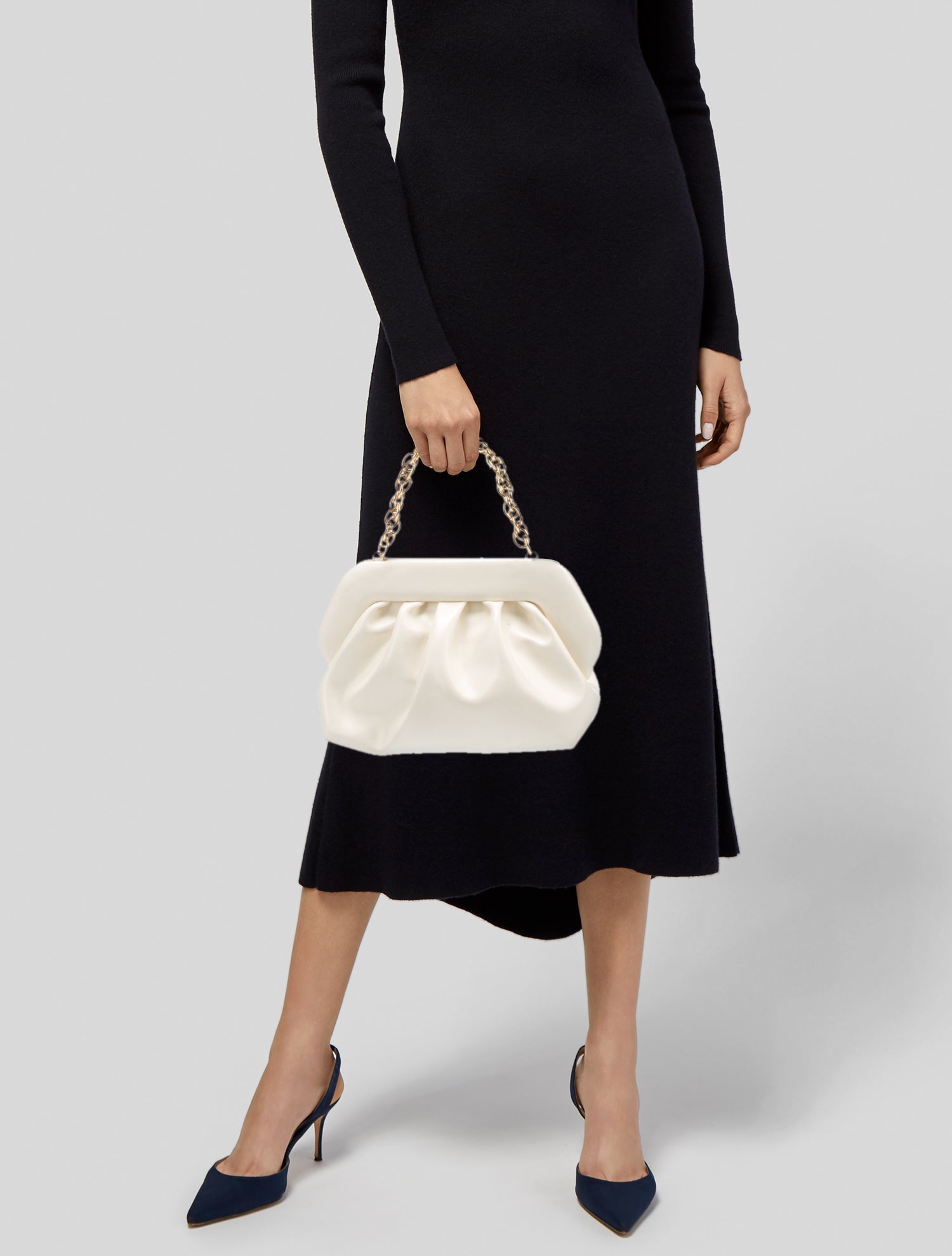 Themoirè Vegan Leather Top Handle Bag