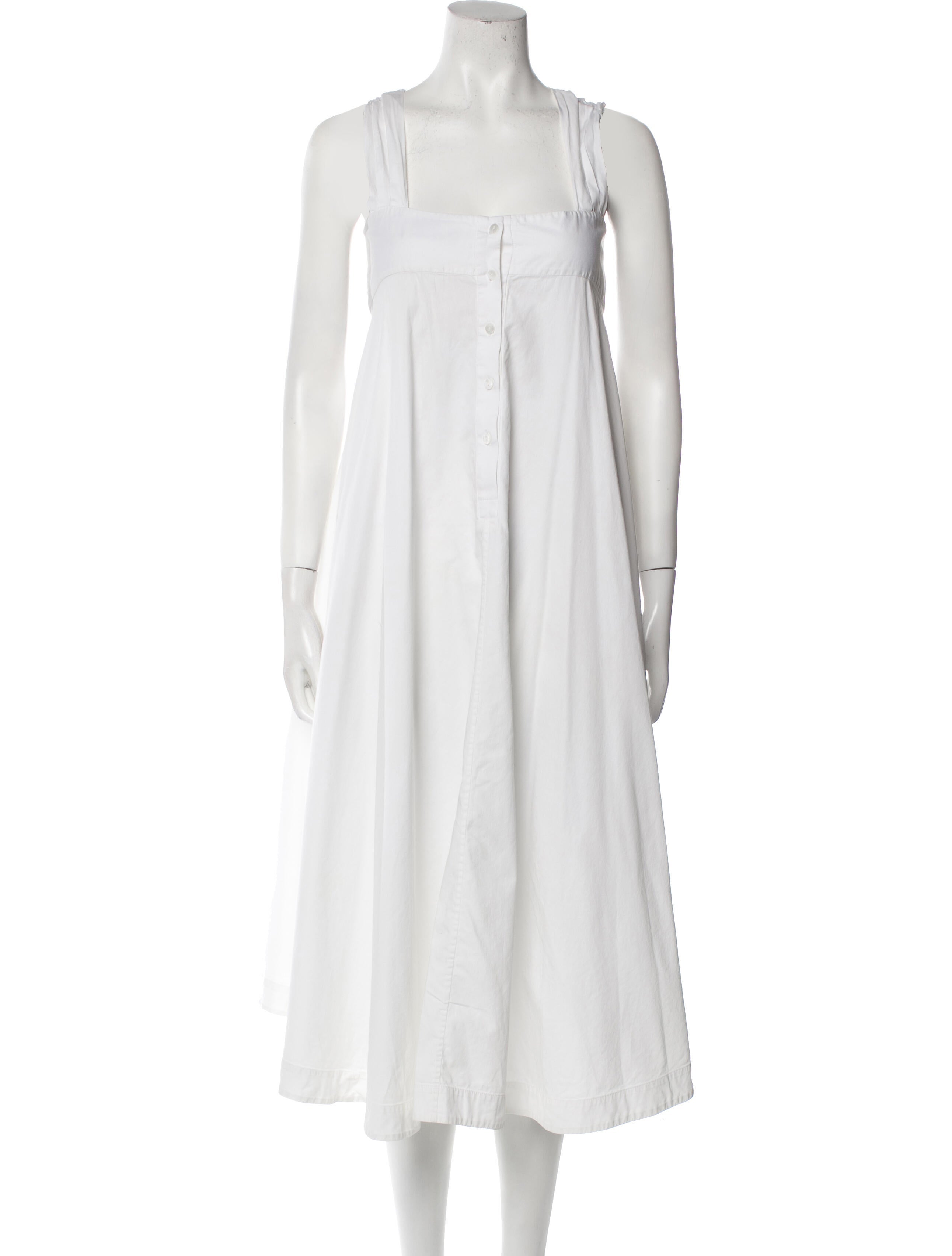 Teija Square Neckline Midi Length Dress