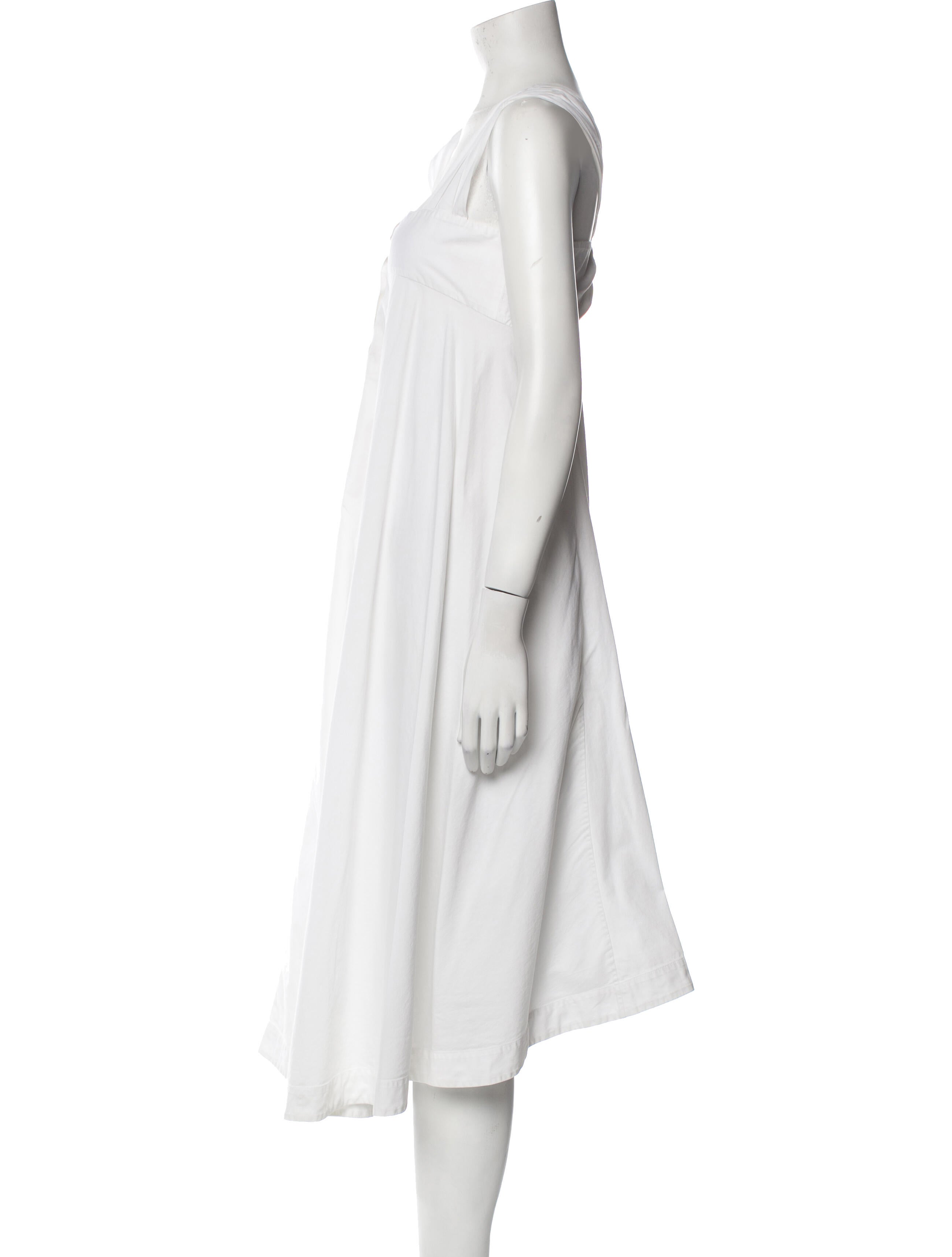 Teija Square Neckline Midi Length Dress