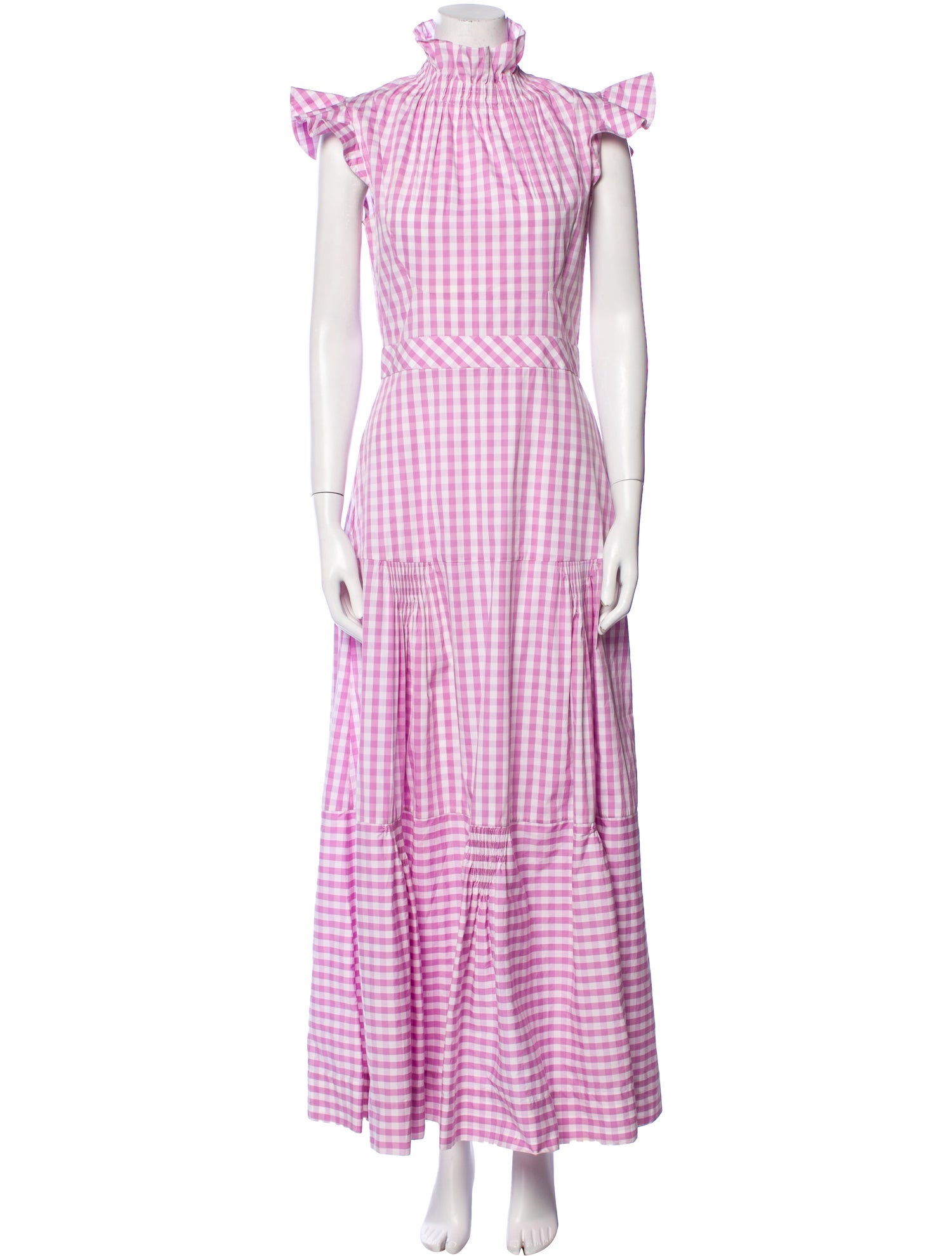 Teija Plaid Print Long Dress