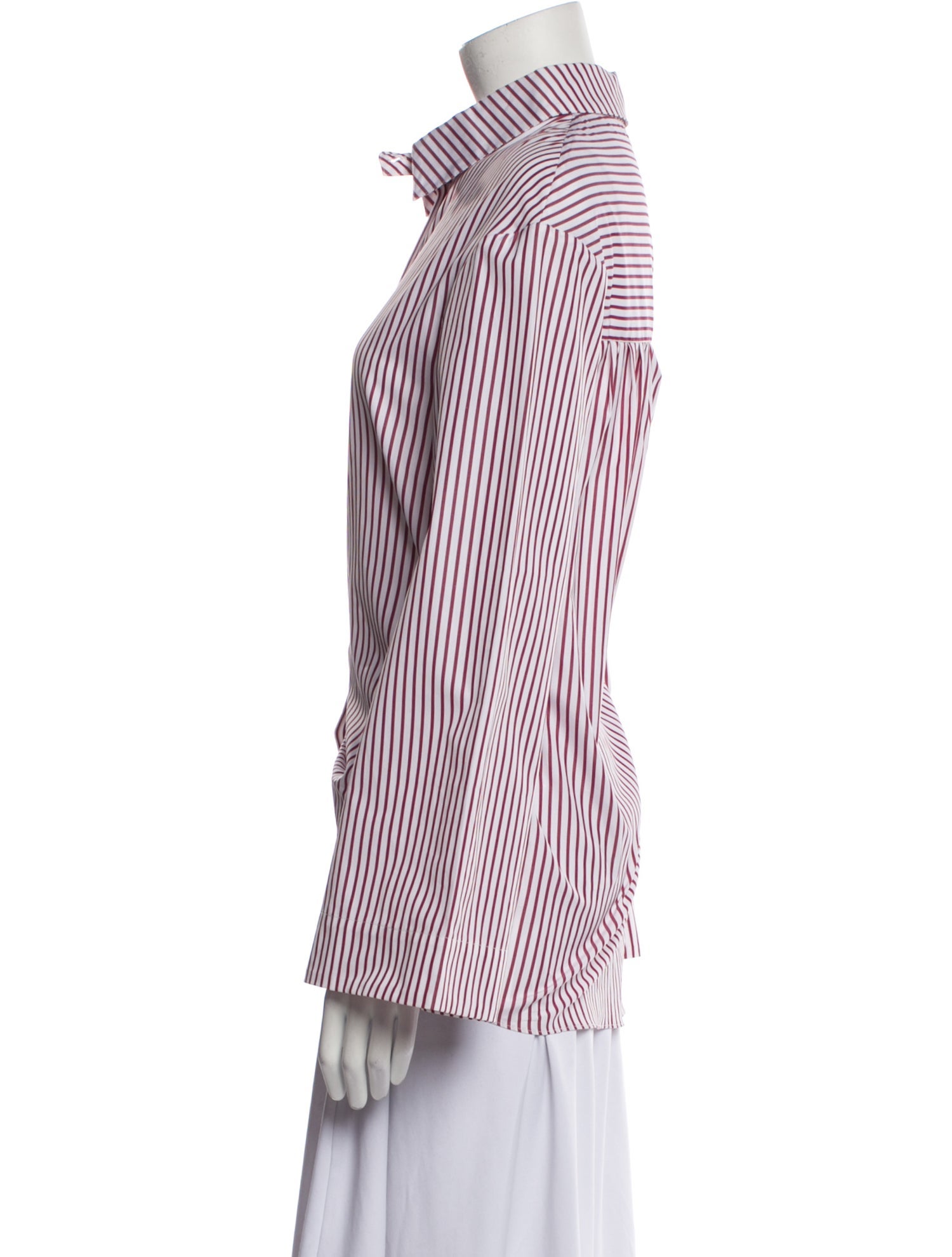 Teija Striped Long Sleeve Button-Up Top
