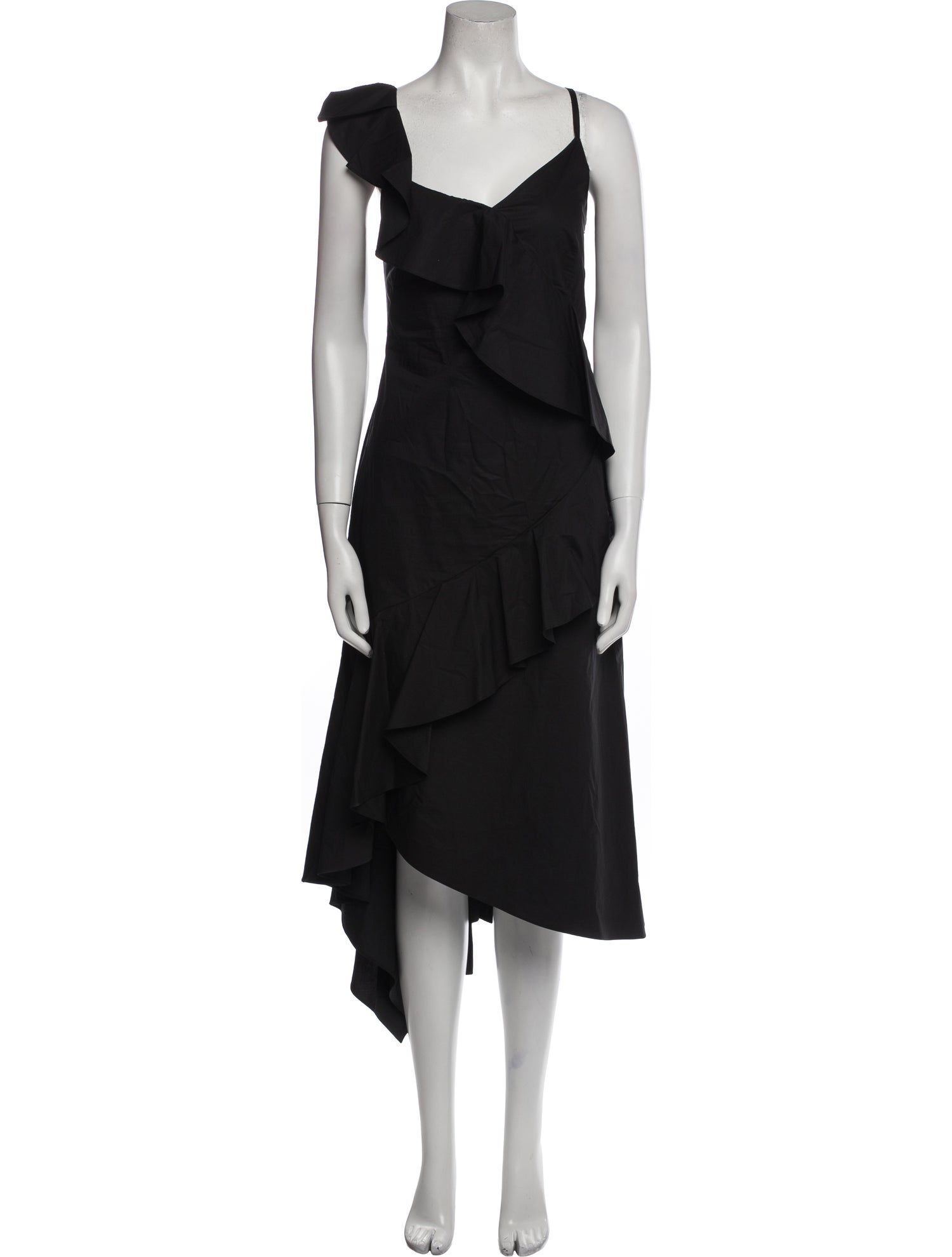 Teija Square Neckline Knee-Length Dress