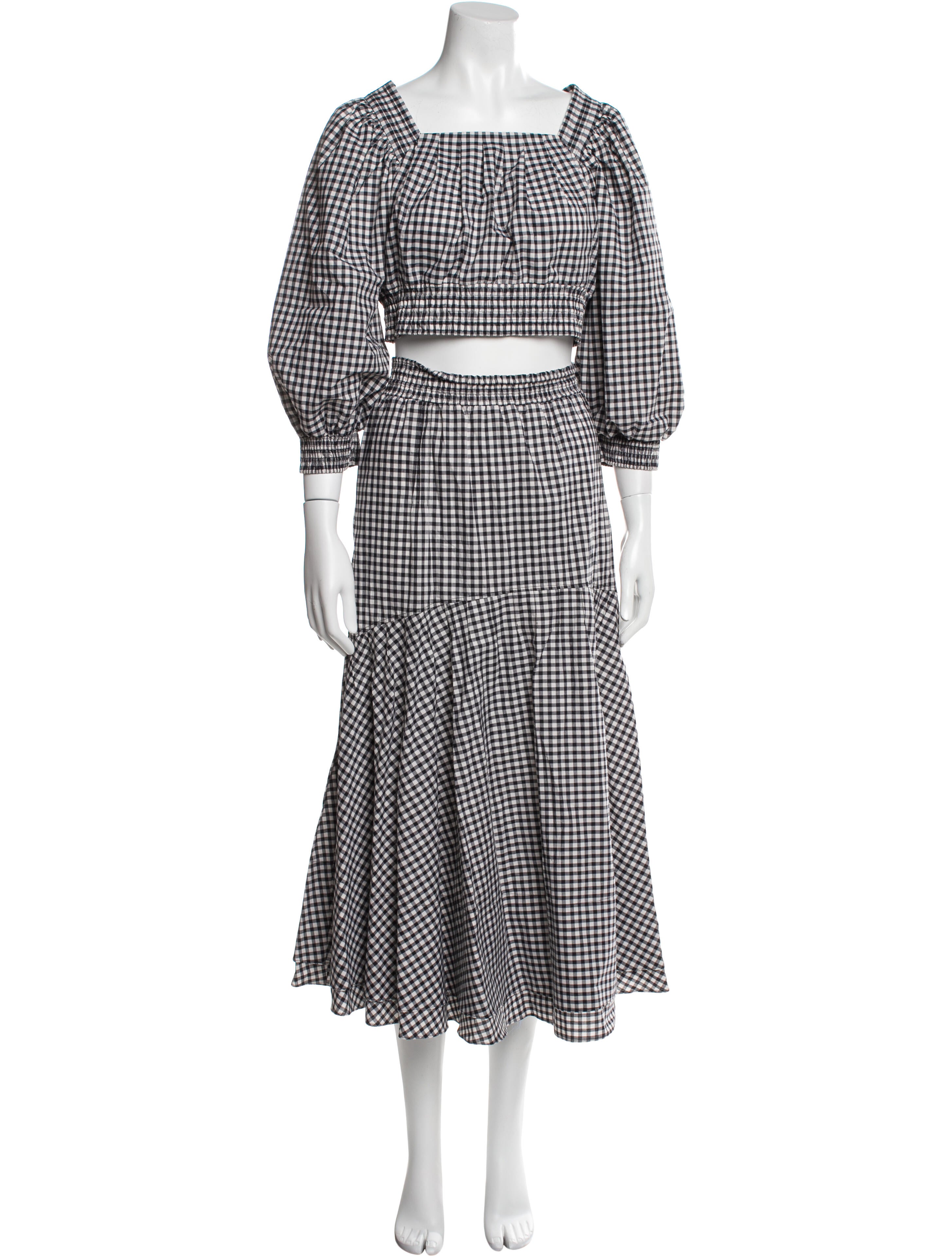 Teija Plaid Print Skirt Set