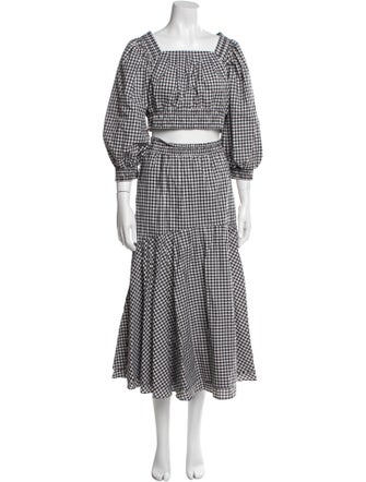 Teija Plaid Print Skirt Set