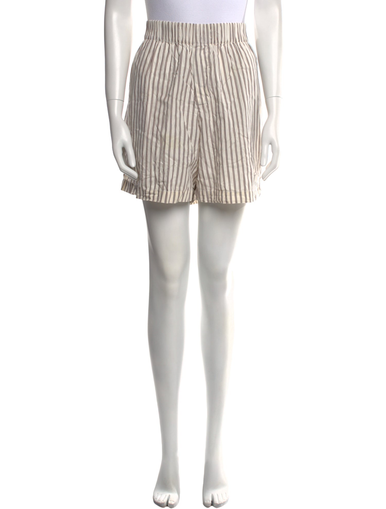Tekla Striped Knee-Length Shorts