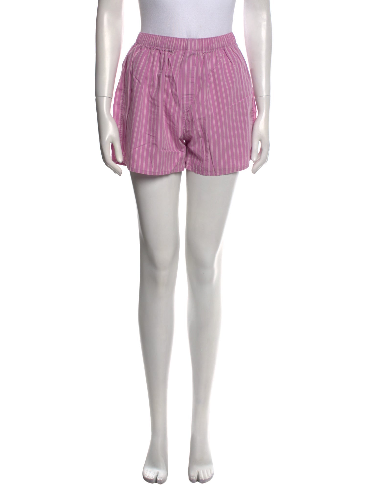 Tekla Striped Mini Shorts