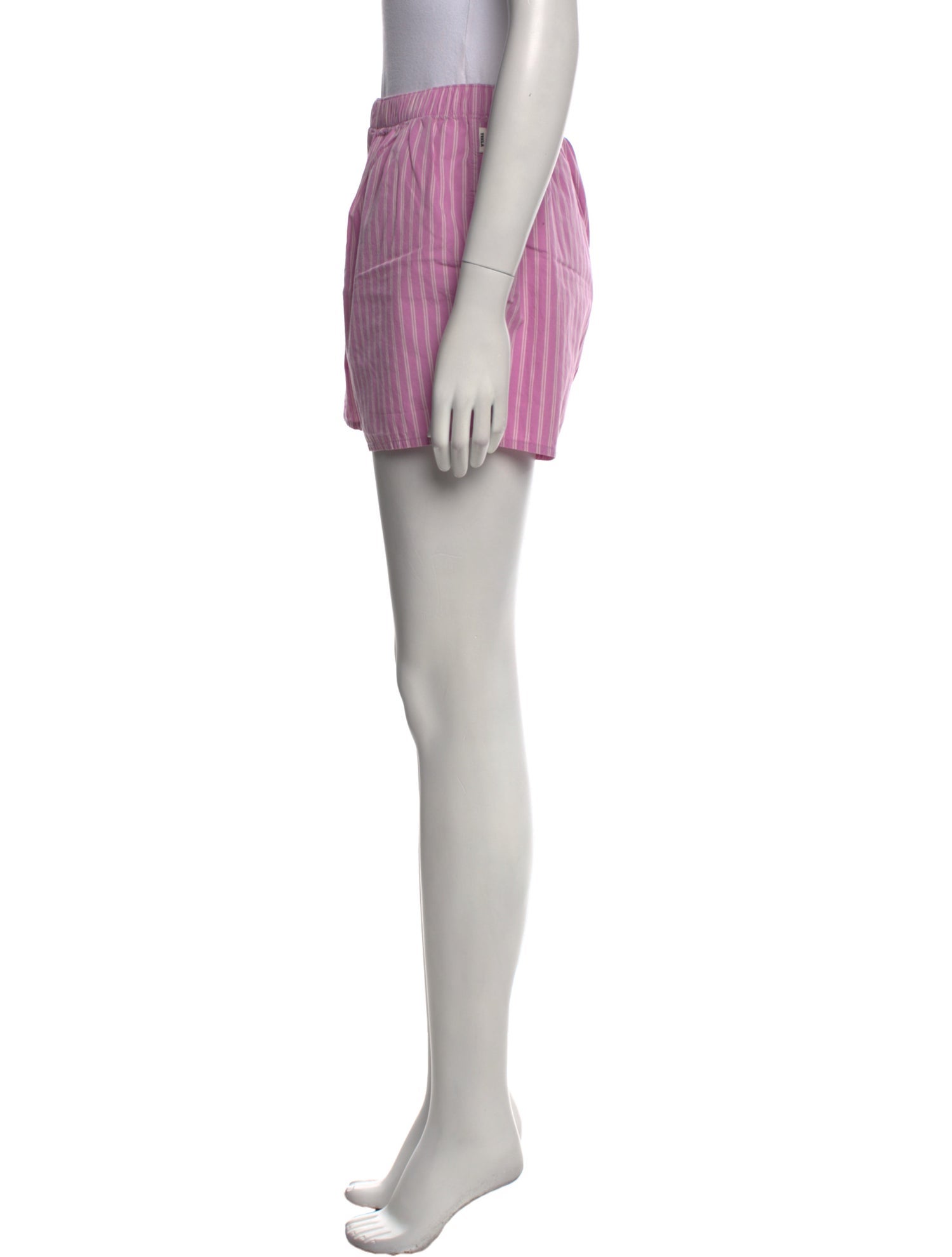 Tekla Striped Mini Shorts